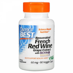 Resveratrol French Red Wine Grape Extract 60 mg
